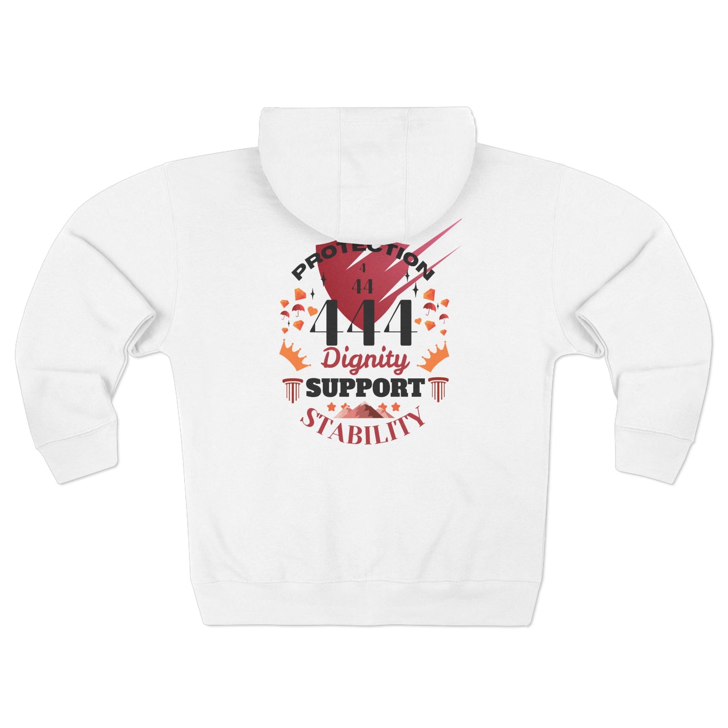 Angel Number 4 Unisex Zip Hoodie