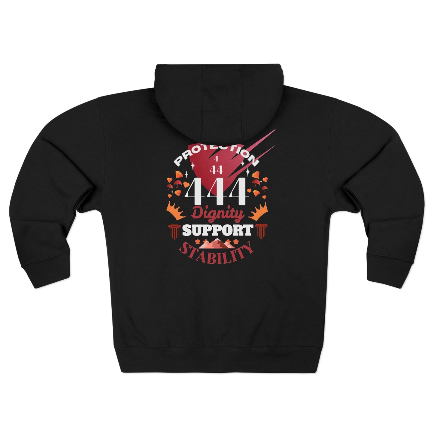 Angel Number 4 Unisex Zip Hoodie