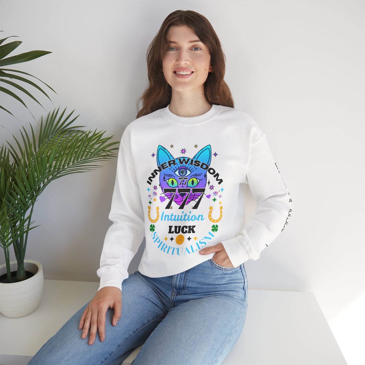 Angel Number 7 Unisex Heavy Blend Sweatshirt