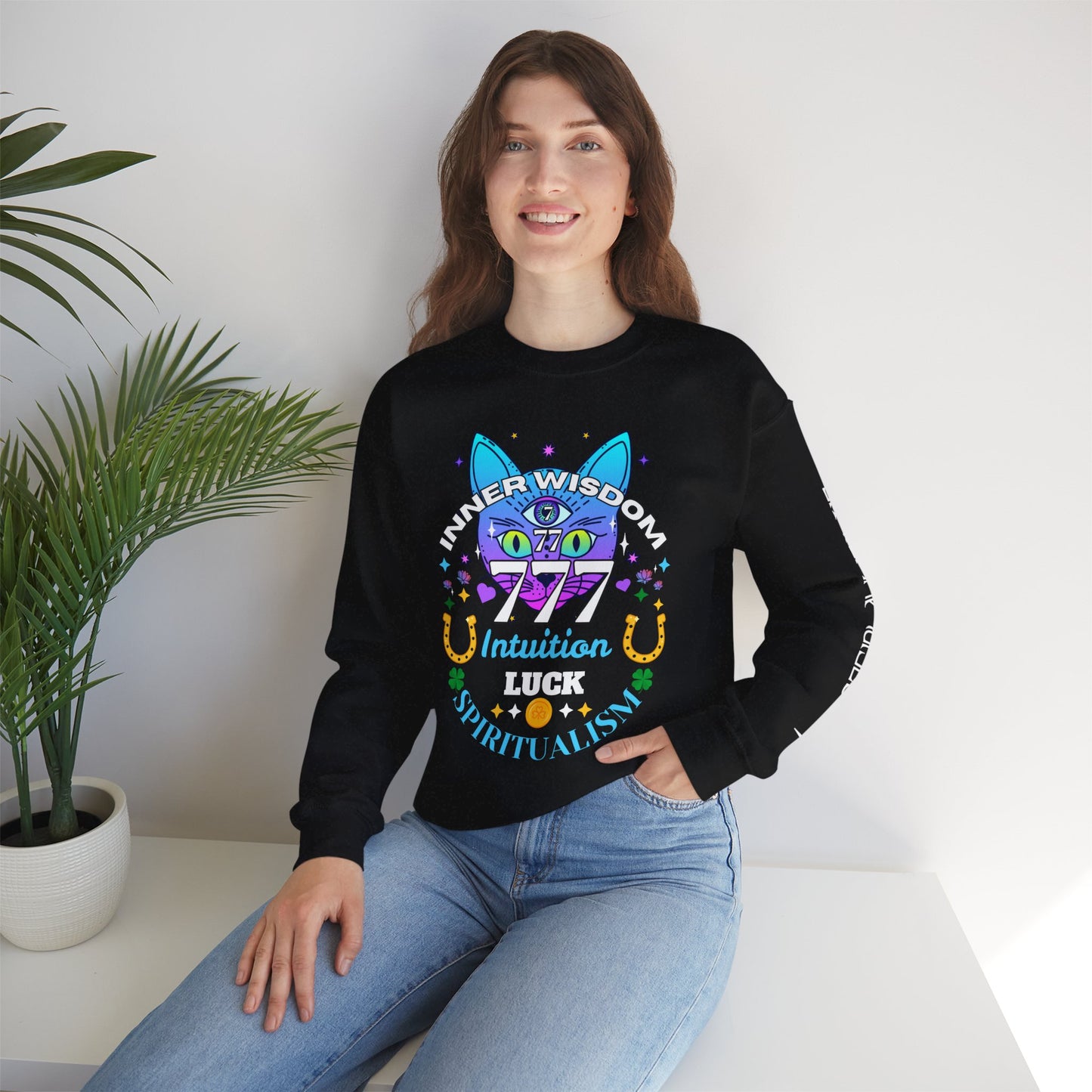 Angel Number 7 Unisex Heavy Blend Sweatshirt