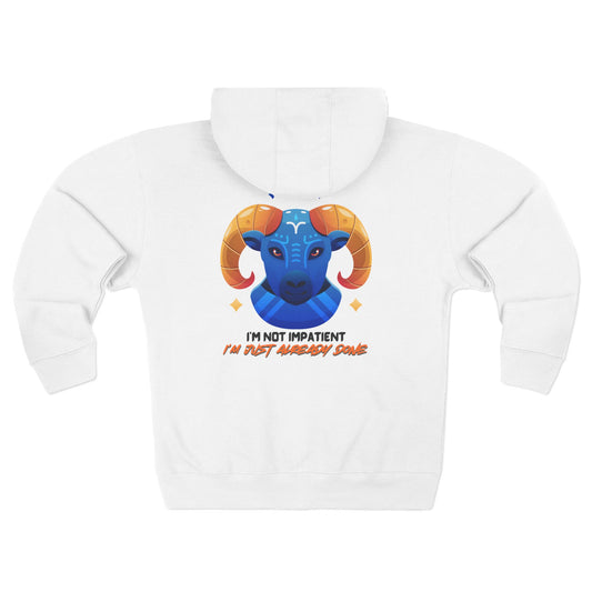 Aries Unisex Zip Hoodie