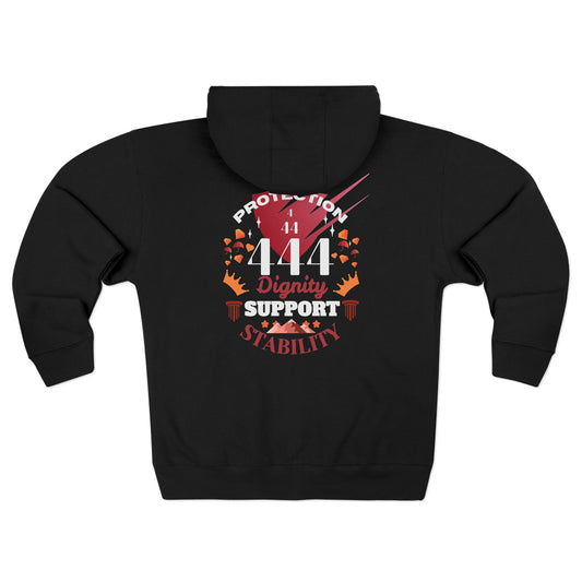 Angel Number 4 Unisex Zip Hoodie